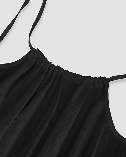 Abito sottoveste senza schienale a tinta unita da donna